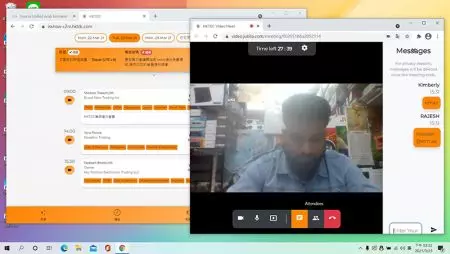 Communicating with buyer online.