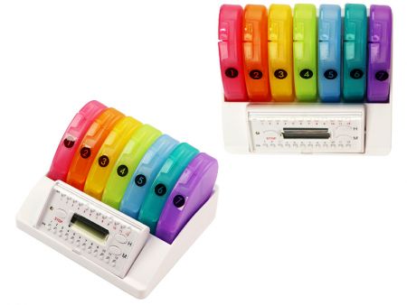 Distributore di pillole all'ingrosso con allarme - Distributore di pillole personalizzato con timer di allarme per la vendita all'ingrosso