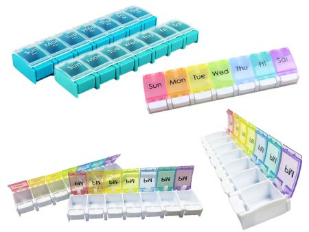Organizzatore settimanale stampato all'ingrosso per pillole - Organizzatore settimanale personalizzato per ingrosso di pillole