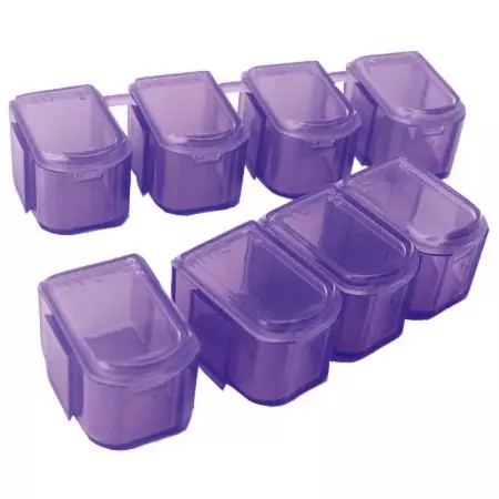 Cajas de pastillas pequeñas personalizadas de 8 compartimentos con diseño desmontable.