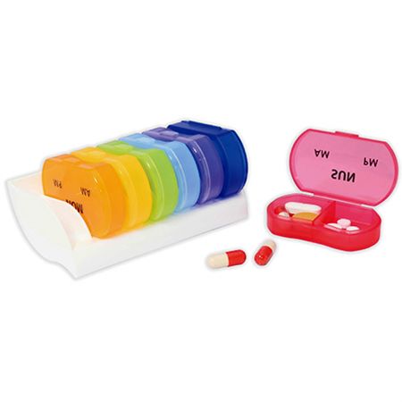 Dimensioni della custodia per pillole in plastica.