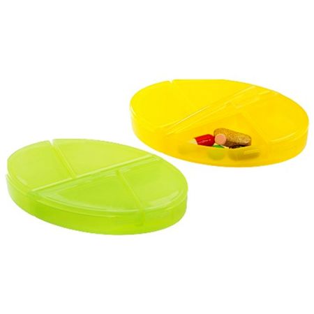 Daily Pill Planner 4 Times A Day in Oval Shape - Pill case Oval Shape