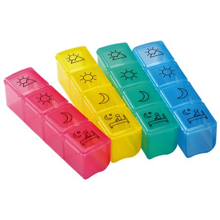 Colore custodia per pillole 11,8 x 3,0 x 3,0 cm.