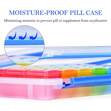 Pill Case Silicon Ring with Moisture Damp Proof Organizer.