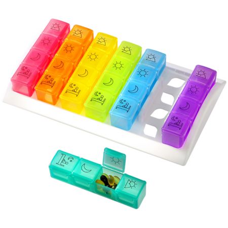 Pill Case Capacity with 28 Compartments.