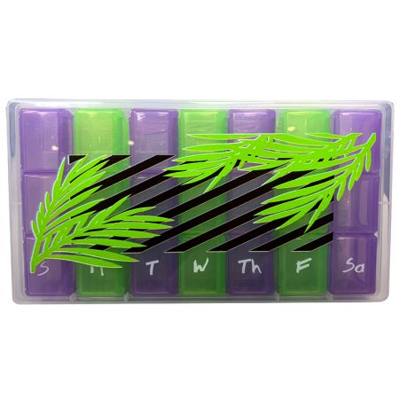 Boîtier de pilules personnalisé pour 3 fois par jour.