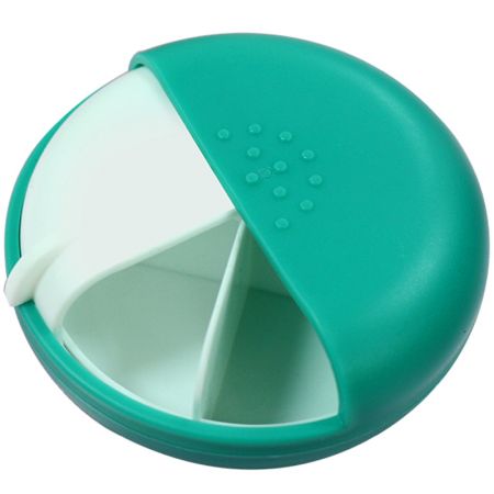 원형 알약 케이스 내부.