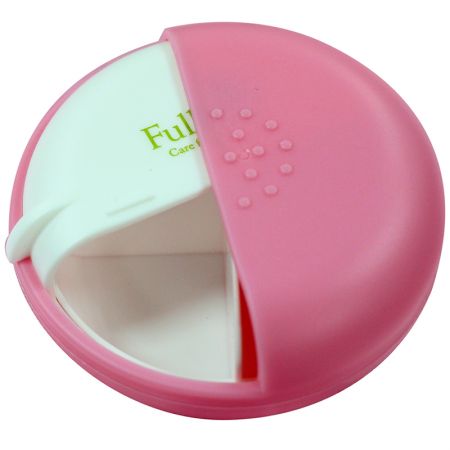 원형 알약 케이스 회전.