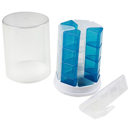 Weekly 7 Unit Round Pill Case Customized.