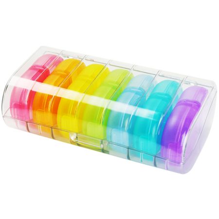 14 Grids Weekly Pill Box Case 7 Day with Counter Tray