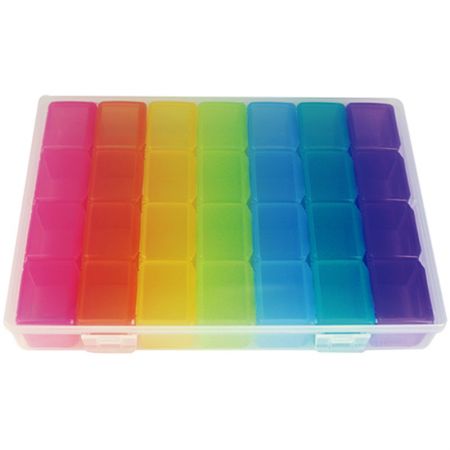 XL Grote Maandelijkse Pillenorganizer 4 Weken, 28 Dagen Pillenorganizer Wekelijks, Groot Compartiment met Reiskoffer, 7 Dagen Pillen Dispenser 4 Keer per Dag, Medicijnorganizer Doos voor Vitamine, Visolie - Medicijnorganizer / Pillendoos Uiterlijk