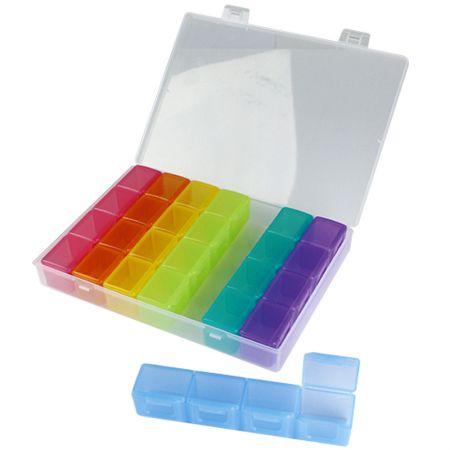 Medicine Organizer / Pill Box Open.