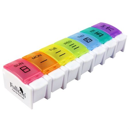 Push Button Pill Case with Logo.