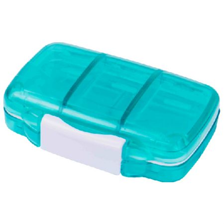 Tragbare kleine Pillenbox grün.