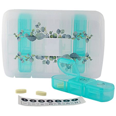 Pill Case With Two Buckle Outer Case Printing.