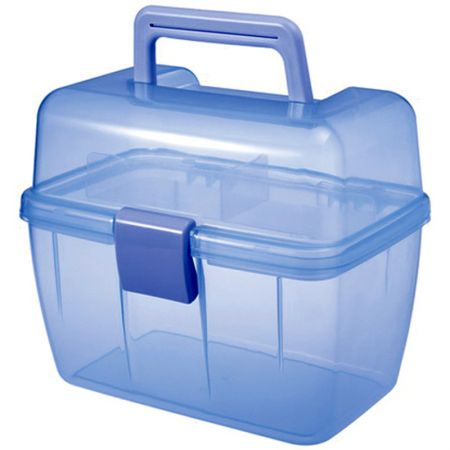 Cassetta Portamedicinale Con Lucchetto A Combinazione | Scatola Di Sicurezza Per Farmaci E Valori | Blu (Grande)