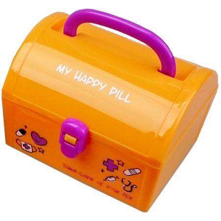 Boîte de premiers soins en plastique PP durable personnalisée avec poignée - Apparence de la boîte de premiers secours imprimée.