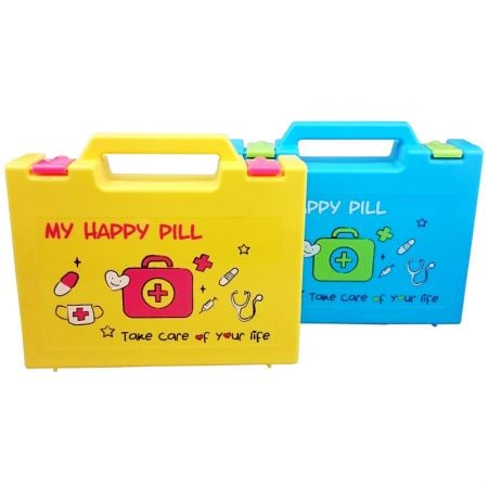 Hochwertiger Plastik-Erste-Hilfe-Set Medizin Pillenbehälter - Bedrucktes Erscheinungsbild der Erste-Hilfe-Box
