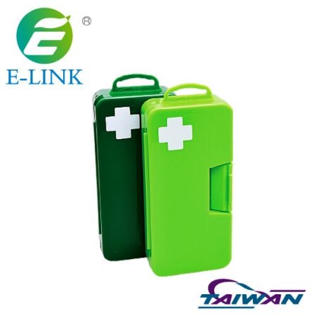 多功能用途透明小型可攜式塑膠急救箱 - 印刷急救箱外觀。