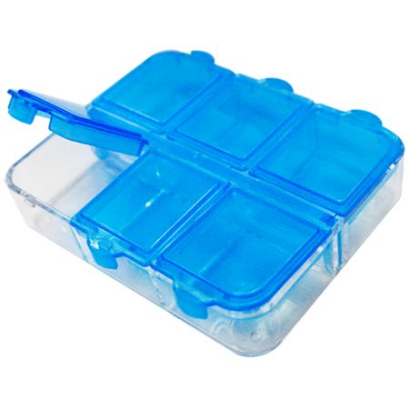 Custom Pill Case with 6 Compartments.
