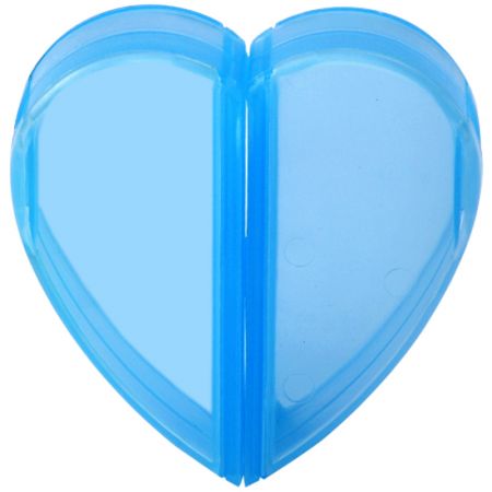 Daily 2 Grids Small Pill Capsule Box Case in Heart Shaped - Colored Pill Case Appearance for Custom Design