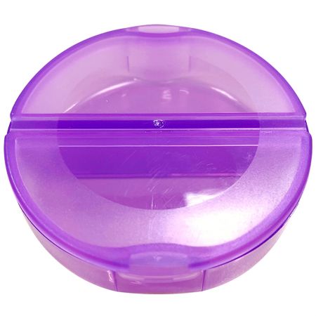 Daily Round Medicine Pill Box 2 Times A Day - Pill Case Round Shape