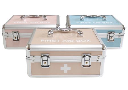 Leere Aluminium-Notfallmedizin-Kits mit Kombinationsschloss - Erscheinungsbild der Aluminium-Notfallbox