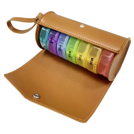 Custodia per pillole personalizzata con borsetta in PU.