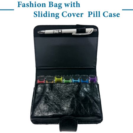 Transparent Pill Box Planner 7 Day Weekly with PU Bag