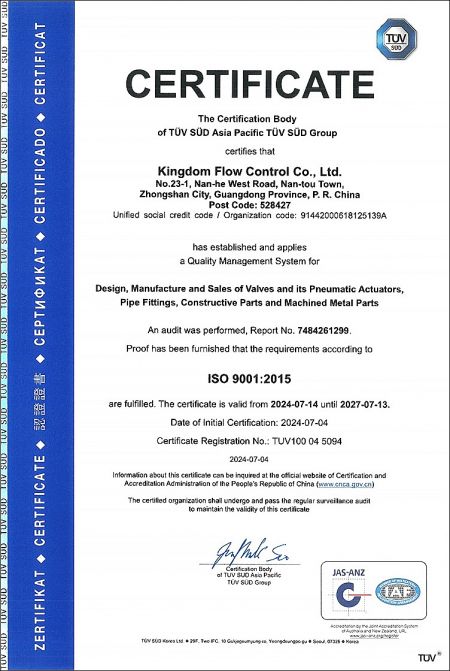 ISO 9001: Being ISO certified since 1996, KI is proved to be capable of delivering products which meet customer's requirements and related standards consistently.