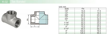 Detail1 of Pipe Fittings K02-Dimension