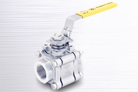 1500~2000 WOG Ball Valve 3-PC_Bracket Mount - Industrial wafer type ball valve with flanged ends