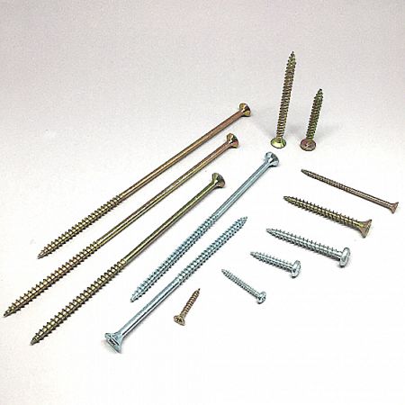 Screws - A collection of assorted industrial screws, showcasing various types for different applications.