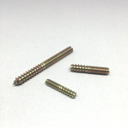 Hanger Bolt - Three high-strength industrial hanger bolts of varying lengths, manufactured by THREAD INDUSTRIAL.