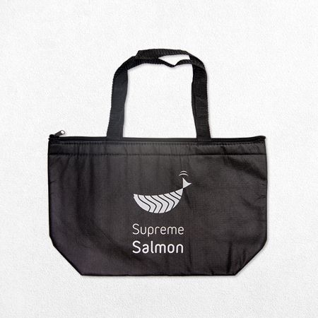 Bolsa aislante de alimentos frescos de tejido no tejido con serigrafía personalizada y costura a mano. - Bolsa aislante de alimentos frescos de tejido no tejido con serigrafía personalizada y costura a mano.