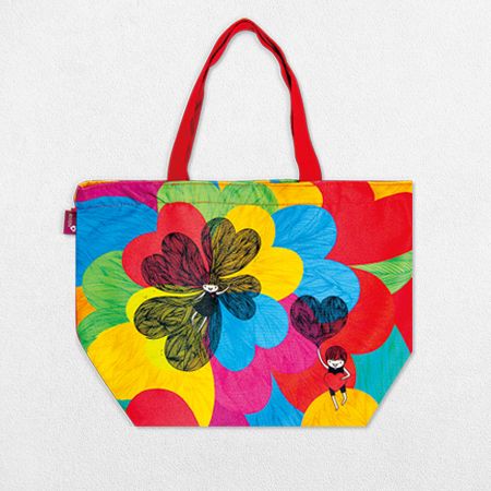 Bolso de lona cosido a mano con estampado de sublimación personalizado - Bolso de lona cosido a mano con estampado de sublimación personalizado y bolsa interior cosida.