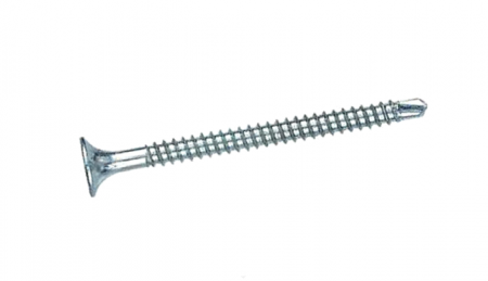 Parafuso auto-perfurante de cabeça bugle com revestimento de zinco branco