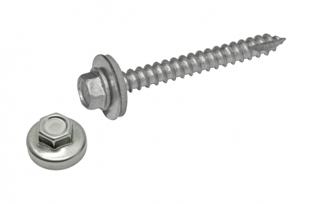 SS capped Type 17 screw - Stainless steel capped Type 17 screw