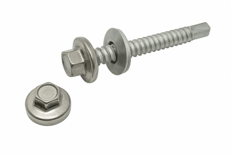 مسمار حفر ذاتي مغطى بالفولاذ المقاوم للصدأ