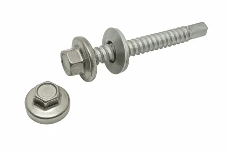 مسمار حفر ذاتي مغطى بالفولاذ المقاوم للصدأ