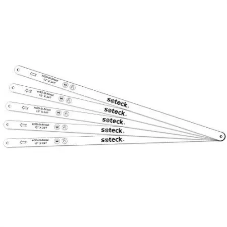 Cuchillas de sierra de arco bimetálicas de 12 pulgadas (300 mm) de 2 piezas H.S.S. - Cuchillas de sierra de arco bimetálicas de 300 mm con 18TPI o 24TPI