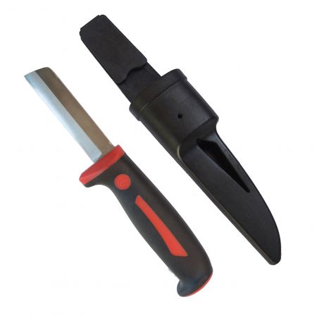 7.5インチ（190mm）の多目的ナイフと鞘。 - ガーデニング、キャンプ、釣り、ワイヤーストリッピング用のナイフ。