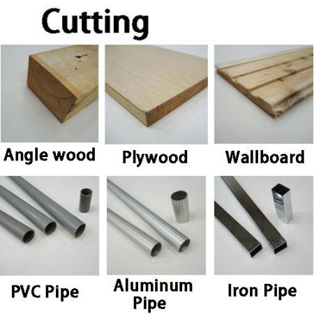 Sierra de marquetería para cortar madera en ángulo, paneles de yeso y tuberías de PVC.