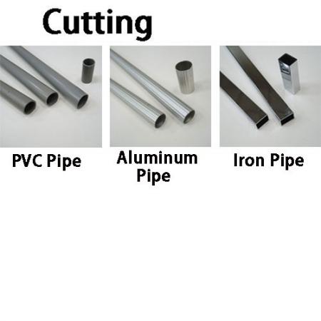 Junior Hacksaw ad secandum tubos PVC, tubos aluminium et tubos ferreos.