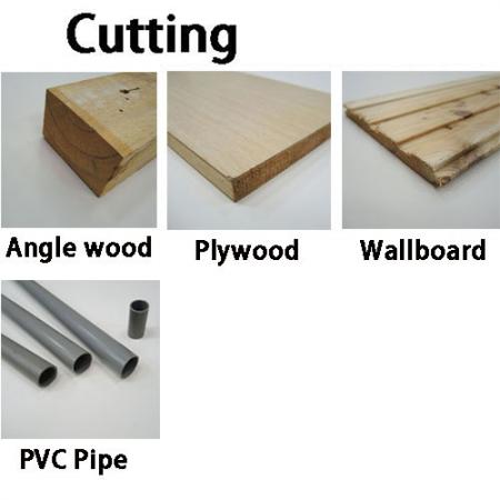 Double edge PVC saw used for cutting wood, fiberglass, PVC.