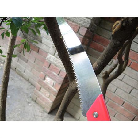 Soteck curved blade pole saw for cutting branches, made in Taiwan.