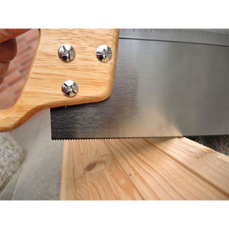 Tenon Saw with wooden handle for cutting wood.
