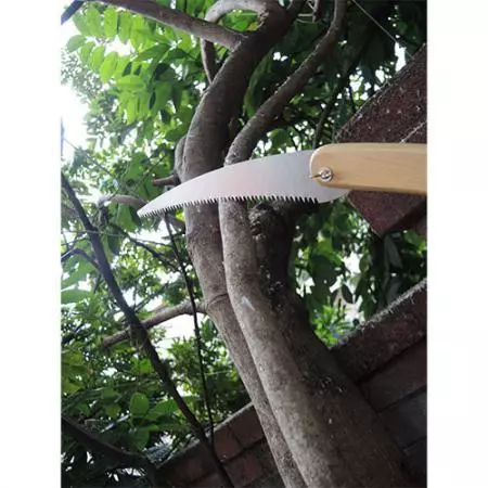 Soteck sierra plegable curva de 12 pulgadas (300 mm) con mango de madera