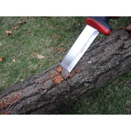 Cuchillo cincel para pelar la corteza de los árboles.