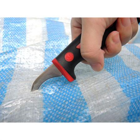 Skarp elektriker-krogbladskniv til at skære papir.